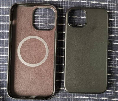 Creative Minimalism brand new iphone 14 plus Case black Leather with MagSafe