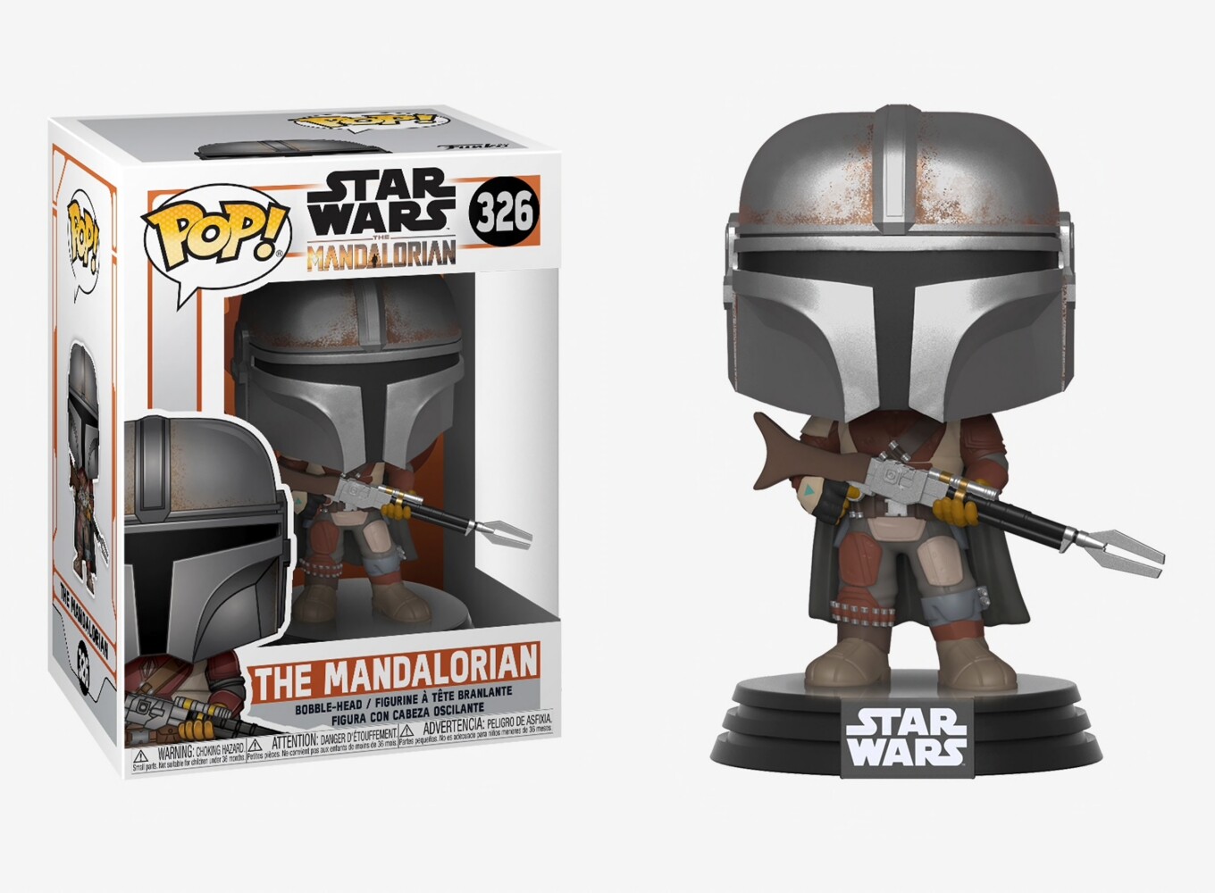 Funko Pop Star Wars The Mandalorian: El Mandalorian Vinilo Bobble-Head #42062