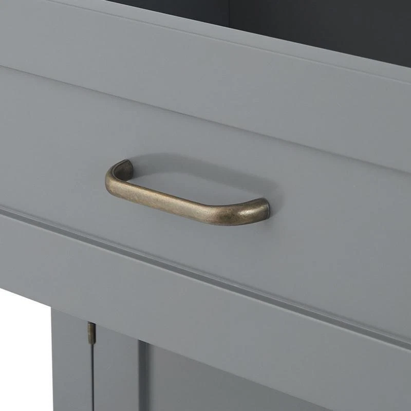 Gabinete de almacenamiento independiente de 2 puertas con estante ajustable y cajón superior duradero Foto 2 de 4