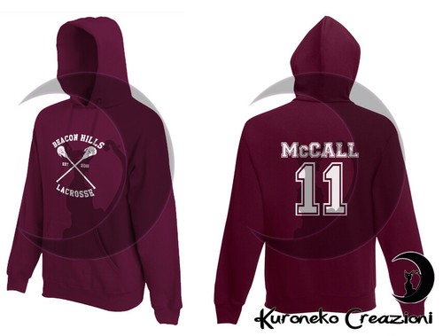 Felpa Hoodie Teen Wolf Beacon Hills Lacrosse Scott MCcall 11 Tyler Posey |  eBay