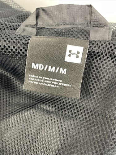 Under Armour STORM Mens Medium Jacket Black Full Zip Hooded CC+HS Logo NEW - Picture 10 of 11