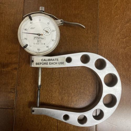 Fowler 52-520-110-0 Dial Indicator, 0-1" Range, 0.001 Graduation Made In England