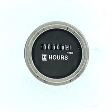 Universal Mechanical Hour Meter Gauge 2.00'' Chrome Bezel 6V/12V/24V 3007-0563