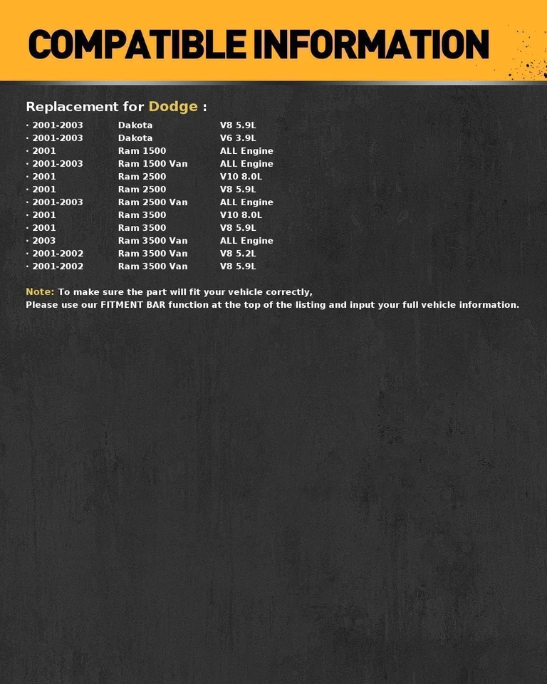 13910N Alternator For 2001 2002 - 2003 Dodge Ram V6 V8 3.9L 5.2L 5.9L 8.0L Foto 2 de 4