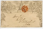 1840 1d Mulready envelope RARE MAY date (stereo A 132) from London to Chelmsford