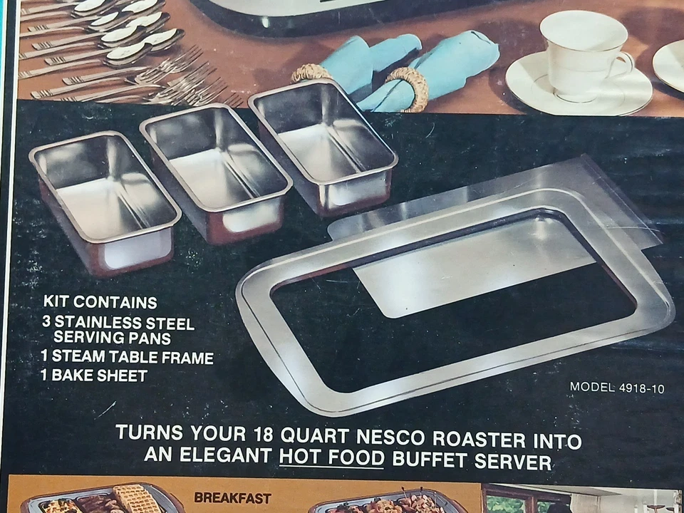 Kit de horneado de servidor buffet NESCO para tostador de 18 cuartos N.O.S. Caja abierta para fotos Foto 2 de 4