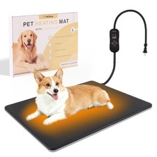 Outdoor Dog Heating Pad with Adjustable Temperature  Timer, Waterproof Pet H...