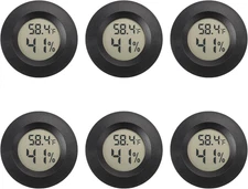 6 Pack Mini Digital Hygrometer Thermometer Indoor Outdoor Temp Humidity Monitor