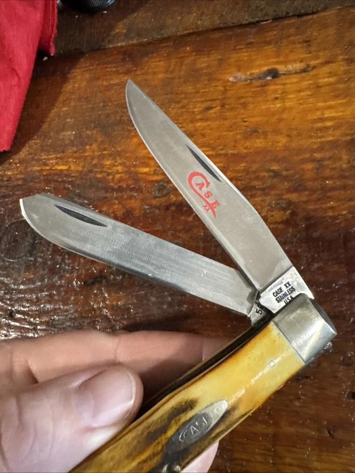 ВИНТАЖНЫЙ ЧЕХОЛ XX США 1978 КРАСНАЯ БУКВА 5254 SSP TRAPPER ручки оленя. Отличное состояние. - Изображение 3 из 4