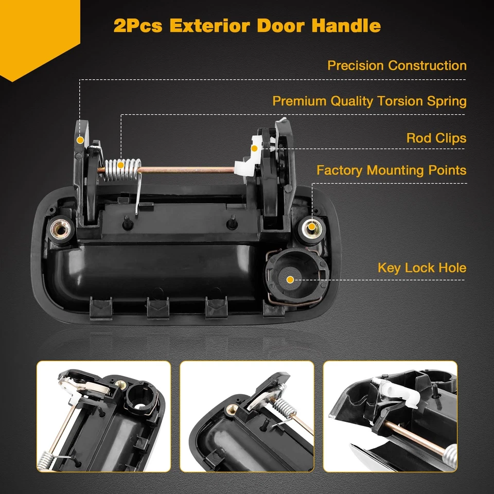 6922089111 Outside Exterior Door Handle Kit Fit 1989-1995 Toyota Pickup 4Runner Foto 3 de 4
