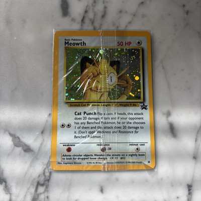 Meowth Holo #10 Black Star Promo Gameboy GB Exclusive Year 2000 Factory Sealed