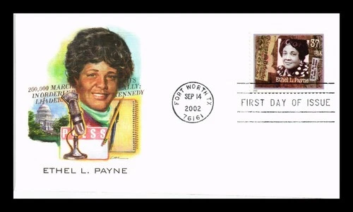 US COVER ETHEL L PAYNE WOMEN IN JOURNALISM FIRST DAY ISSUE FLEETWOOD