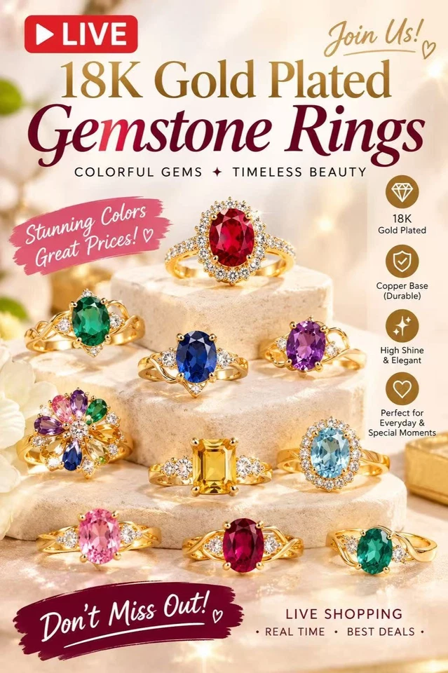 Colorful Luxurious Gemstone rings