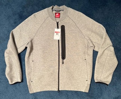 Nike Tech Fleece Bomber Jacket Mens Large NWT Grey Full Zip Sportswear FB8008