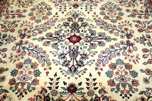 9X12 1960's EXQUISITE FINE 300+KPSI HAND KNOTTED VEGETABLE DYE WOOL SAROUKK RUG