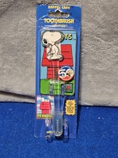 Vintage Happee Care Snoopy 50th Anniversary Child's Toothbrush with Travel Cap