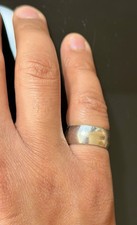 Size 6.5 Vintage Southwestern Sterling Silver Handmade Ring 925 Wide Dome Band