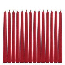 Grcdoyvl 14 Pack Tall Red Taper Candles - 10 Inch Red Dripless, Unscented Din...