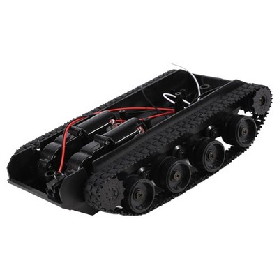 Rc Tank  Roboter Tank Auto Chassis Kit Gummiraupenkette für  130 Motor Diy 4106
