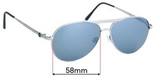 SFx Replacement Sunglass Lenses fits Von Zipper Fernstein - 58mm Wide