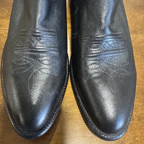 Stivali da cowboy da uomo Nocona Imperial NB2005 in pelle nera 8,5 made in Mexico vintage - Foto 3 di 19