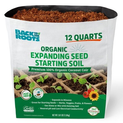 Organic Seed Starting, Compressed Block expands to 12 Quarts, Made for Herbs,...