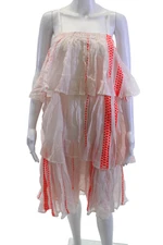 Lem Lem Womens Pink Bohemian Slip Dress Sleeveless Geometric Size L