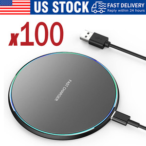 Wireless Fast Charger Charging Pad Dock Samsung iPhone Android Cell Phone lot