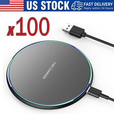 Wireless Fast Charger Charging Pad Dock Samsung iPhone Android Cell Phone lot