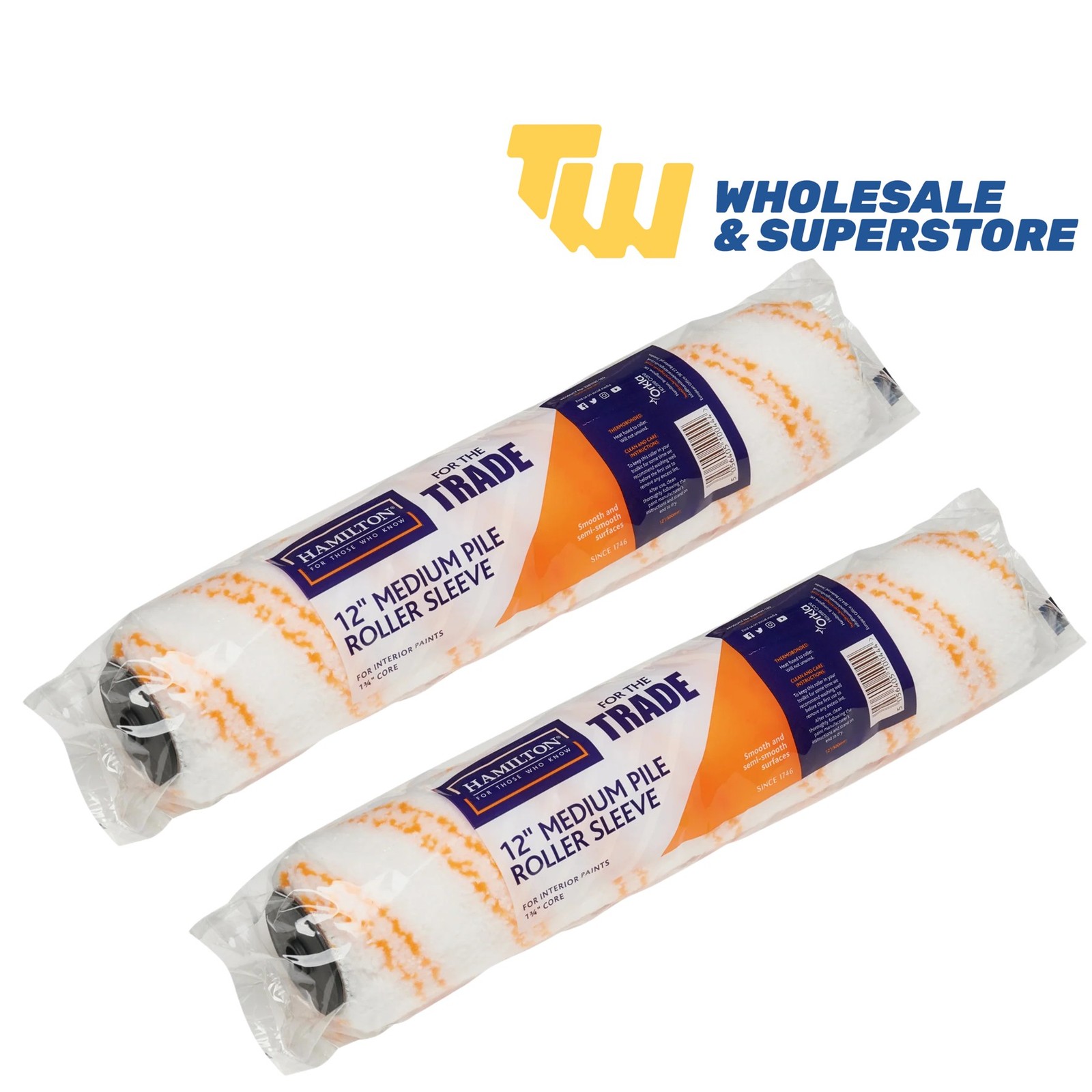 Hamilton For The Trade Decorating Walls 12"" Medium Pile Paint Roller Sleeve - Image 16