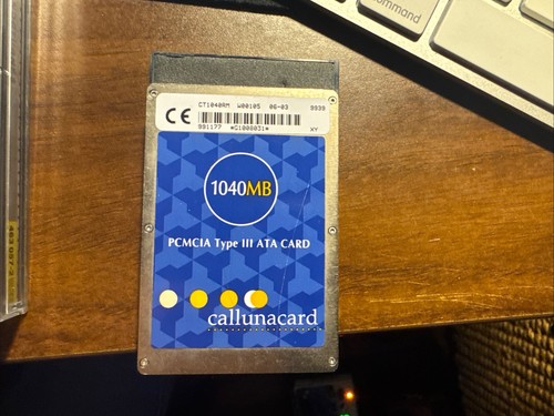 PCMCIA Type III ATA Card callunacard 1040mb Untested