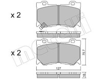 Metelli Bremsbelagsatz, Scheibenbremse 22-1029-0 FüR Infiniti