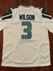 Russell Wilson #3 mens small Seattle Seahawks Jersey NIKE SUPER BOWL SEWN WHITE — photo 7