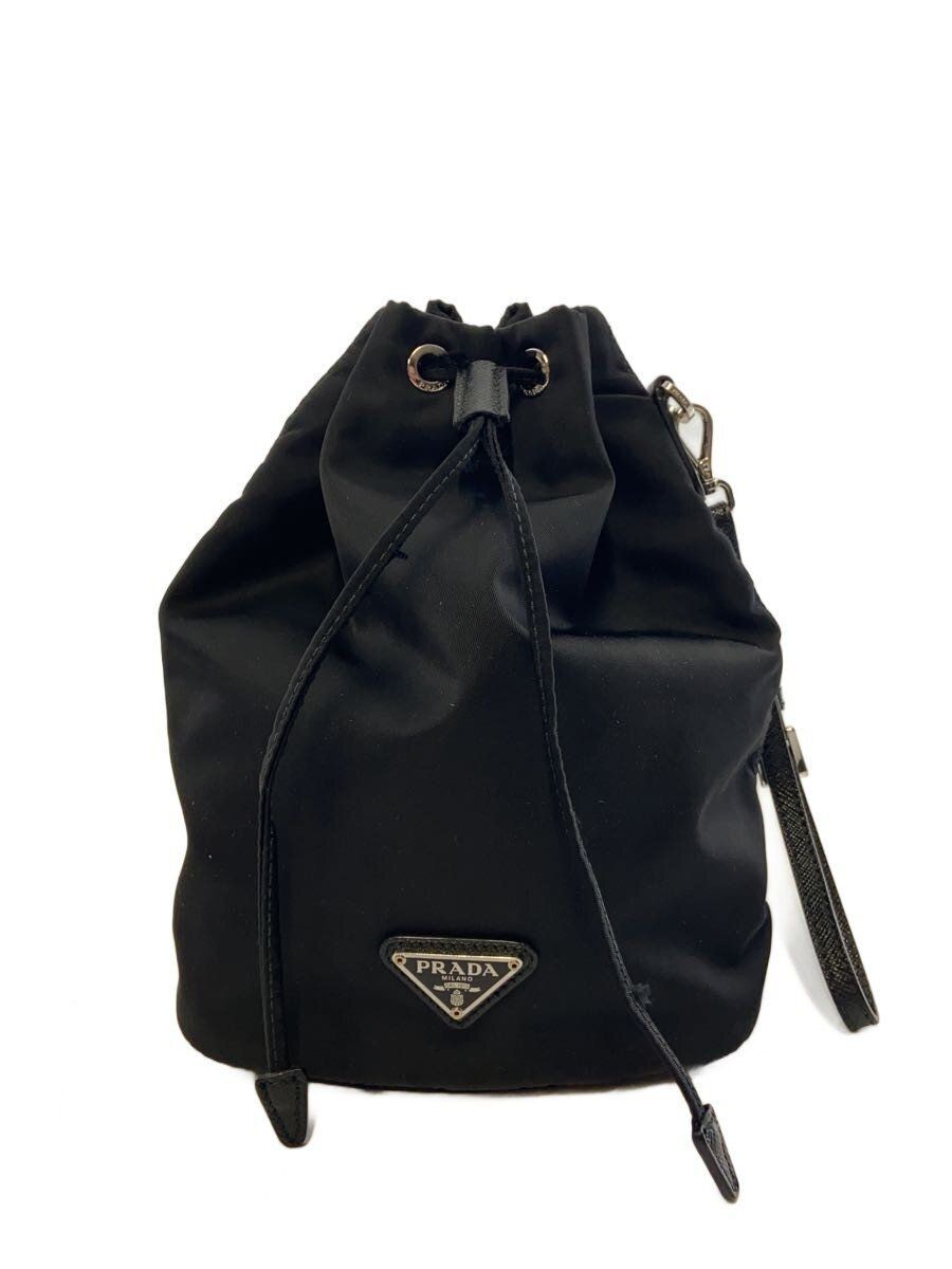 PRADA Pouch Re-nylon Drawstring Triangular Plate … - image 1