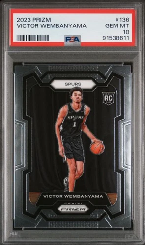 2023-24 Panini Prizm - Victor Wembanyama #136 (RC) SA Spurs PSA 10 GEM MINT!