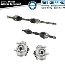 Front CV Axle Shafts & Wheel Hub Bearing Assemblies Set of 4 for Nissan Rogue