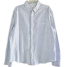 Goodfellow & Co Standard Fit Whittier Oxford Button Down Shirt Blue White XL