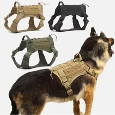 Tactical Dog Vest US Working Dog Military Harness with Handle No-pull Large