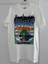 New York Yankees vs Mets Vintage Subway Series T-Shirt Y2K  2000 Graphic Tee Med