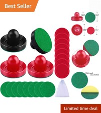 4 Pushers and 16 Pucks Set for Air Hockey: Durable Replacement Kit with Bags