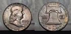 1957 P Franklin Half Dollar 50C Nice Original Toning Choice BU