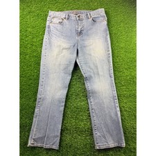 Lauren Jeans Co Women Classic Straight Denim Jeans Blue Light Wash Sz 14 Stretch