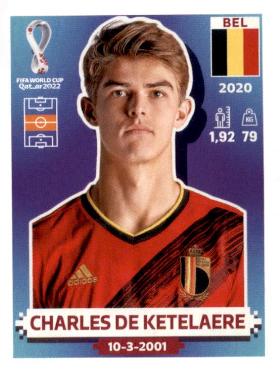 Charles De Ketelaere Belgium 2022 Panini World Cup Sticker #BEL 12