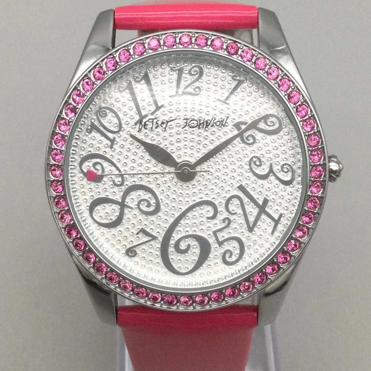 Betsey Johnson  White Blue Orange Camo Heart Quartz Watch New Battery Spring Betsy Johnson Watches - Etsy main image 4