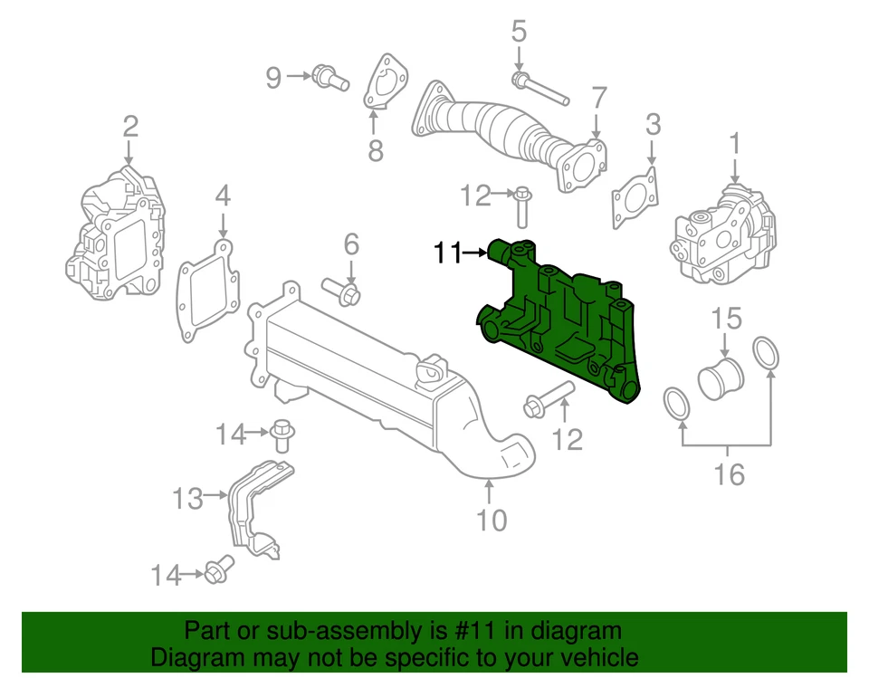 Nissan TITAN XD 2016-2019 genuino - Soporte 14715-EZ40A Foto 2 de 2