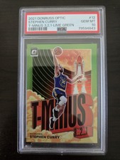 Stephen Curry 2021-22 Donruss Optic T-Minus 3,2,1 Lime Green 69/149 Psa 10 #12