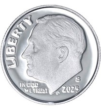 2025 S Roosevelt Dime Gem DCam Proof 99.9% Silver Only Just Over 200,000 Minted!