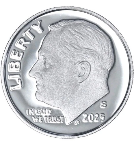 2025 S Roosevelt Dime Gem DCam Proof 99.9% Silver Only Just Over 200,000 Minted!