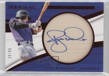 2018 Panini Immaculate Rookie Bats Red 20/49 Ryan McMahon #RB-RM Auto ev1
