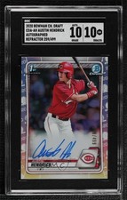 2020 Bowman Draft Chrome Picks Refractor Austin Hendrick SGC 10 GEM Auto n1u